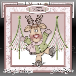 Ice Skating Jingles Reindeer Pink Mini Kit
