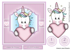 Unicorn Kisses Topper Sheet