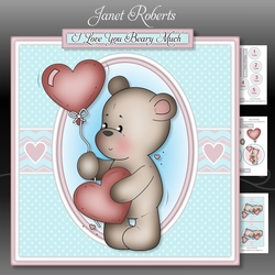 Valentine Bear Mini Kit. Birthday or Valentine with Ages