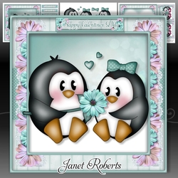 Valentine Penguins 2 Mini Kit Valentines Day/Anniversary/Engagement