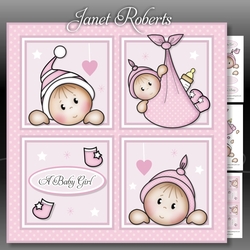 Baby Girl Squares Mini Kit