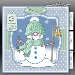 Snowman in Knitted Hat Mini Kit
