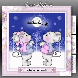 Waiting For Santa Christmas Mice Mini Kit