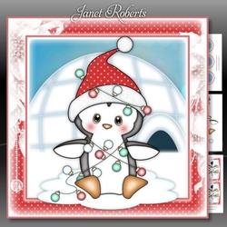 Penguin with Christmas Lights Mini Kit
