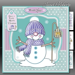 Snowman in Knitted Hat 2 Mini Kit