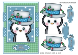 Penguin in Hat Quick Card