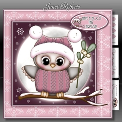 Olivia Owl With Mistletoe Pink Mini Kit