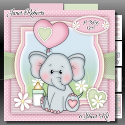 Ella With Heart Balloon Pink Baby Girl Mini Kit