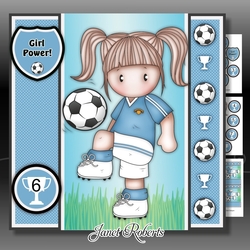 Football Chloe Pale Blue Mini Kit With Ages 3 to 7 yrs