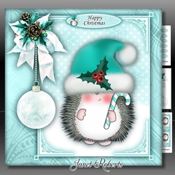 Hedgy with Candy Cane 2 Mini Kit