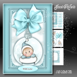 A5 Baby Boy Stocking Bauble Mini Kit
