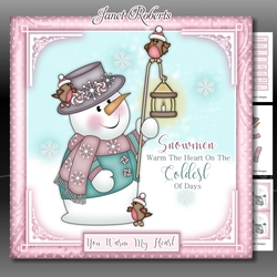 Snowmen Warm The Heart Pink Mini Kit
