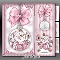 Chilly With Bird House Bauble Pink Mini Kit