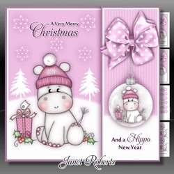 Hippo Christmas Pink Mini Kit