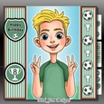 Football Boy Green With Ages 8 to 16 Yrs