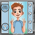 Football Boy Blue With Ages 8 to 16 Yrs