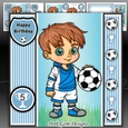 Football Boy Blue Mini Kit With Ages 3 to 7 Yrs