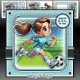 Football Girl Blue