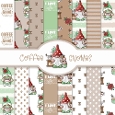 Coffee Gnomes 16 12inch x 12inch Papers
