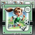 Football Girl Green