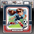 Football Girl Navy & Red Mini Kit