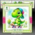 Skateboard Dinosaur Mini Kit With Ages 2 to 8 Yrs