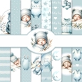 Blue Baby Days 16 Seamless Papers & Bonus Sheet of Matching Labels