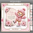 Baby Girls First Christmas Bear Mini Kit