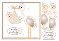 Special Delivery Neutral Coloured New Baby Card Topper