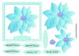 Poinsettia Blue Christmas Topper