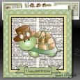 Green Steampunk Turtle Dictionary Topper Mini Kit