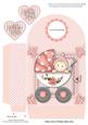 Baby Girl in Pram Large Gift Bag