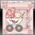 Baby Girl in Pram Mini Kit