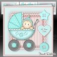 Baby Boy in Pram Mini Kit