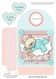 Baby Boy Sleeping Teddy Large Gift Bag