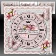Pink Butterfly Clock Mini Kit
