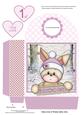Bunny's 1st Christmas Pink Large Gift Bag