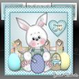 Happy Easter Bunny Blue Mini Kit