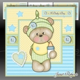 New Baby Boy Barclay Teddy Bear Mini Kit