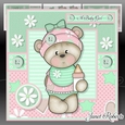 New Baby Girl Bella Teddy Bear Mini Kit