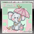 Ella with Umbrella Pink Mini Kit - New Baby/Baby Shower