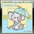 Ella with Umbrella Blue Mini Kit  - New Baby Boy/Baby Shower