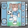Football Chloe Pale Blue Mini Kit With Ages 3 to 7 yrs