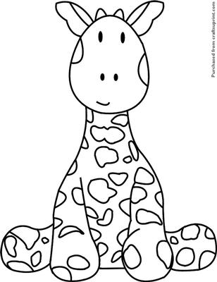 Baby Giraffe Digital Stamp