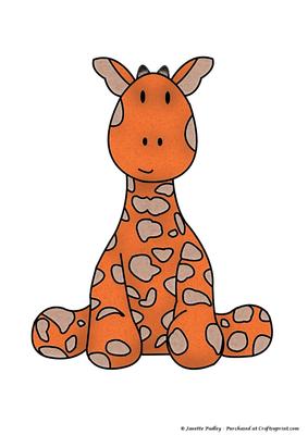 Baby Giraffe Coloured