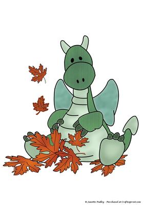 Jiggy with Autumn Leaves Coloured