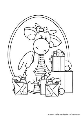 Penny with Presents Stamp