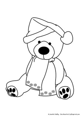 Christmas Teddy with Scalf