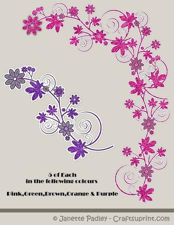 Floral Bling Stickers