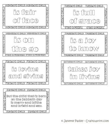 Mondays Child Stamp Set